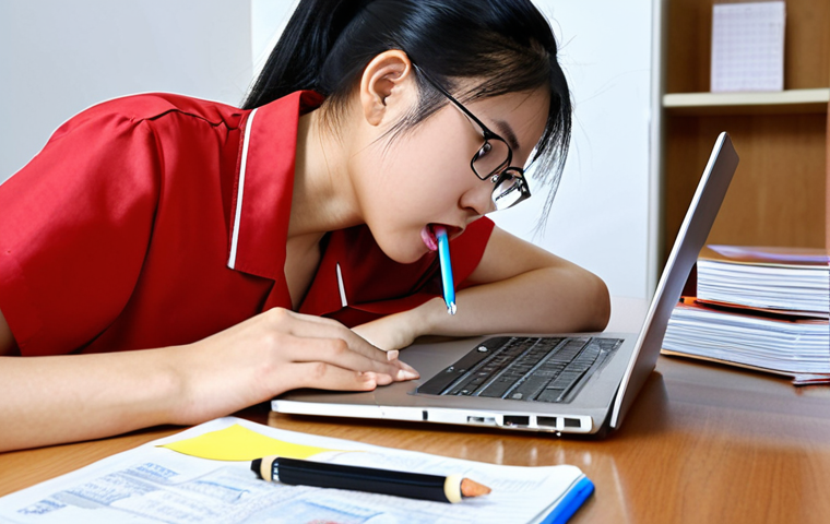**

A student studying intensely at a desk piled with textbooks and notes, highlighting key passages. An open online course is visible on a laptop screen.  Scattered around are stationery items and a half-eaten snack. The overall feeling should be focused and determined, but with a hint of the pressures of exam preparation.  Keywords:  Dental Hygienist Exam Prep, Study, Online Course, Simplified Chinese student.

**
