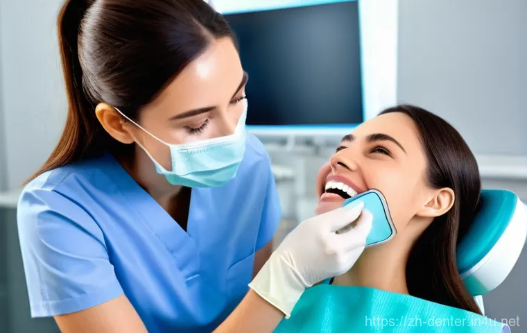 치과위생사 병원 인프라 이해하기 - **Prompt 1: A Modern Dental Clinic with an Intraoral Scanner in Use**
    "A clean, brightly lit, an...