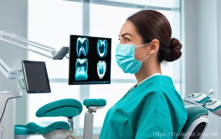 치과위생사 임상 업무 기록법 - Image Prompt 1: The Digital Dental Hygienist**