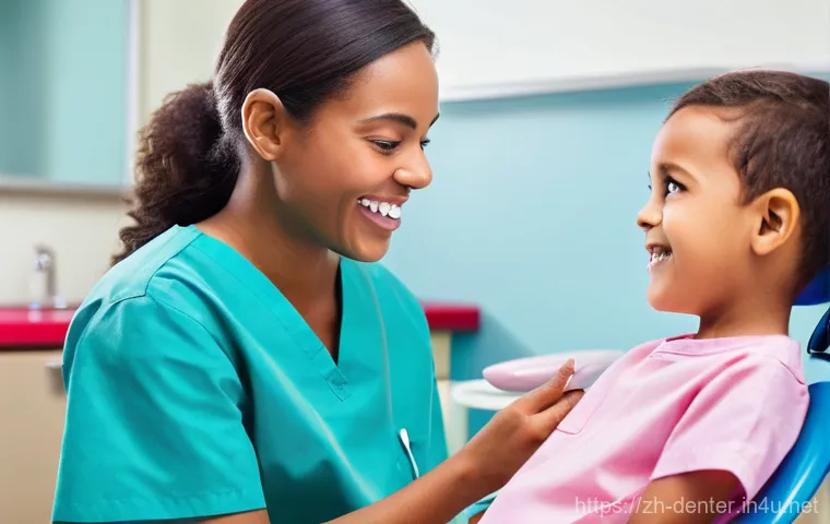 치과위생사 경력 개발 세미나 - **Prompt:** A professional and friendly female dental hygienist, wearing a clean, light-colored scru...