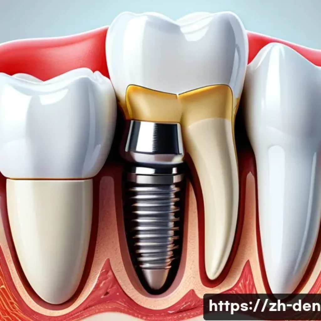 치과위생사 전문 용어 정리 - A detailed and realistic dental anatomy illustration focusing on a single human tooth showing labele...