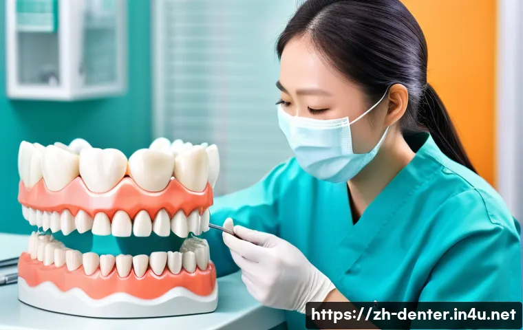 치과위생사 연차별 학습 계획 - A detailed scene of a young Chinese dental hygienist in a modern dental clinic, wearing professional...
