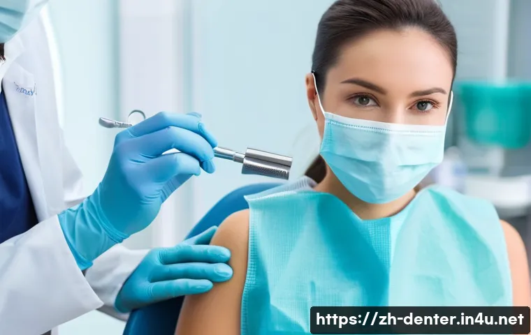 치과위생사 자기계발 필독서 - A modern dental clinic scene featuring a professional dental hygienist using a combination of ultras...