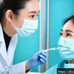 치과위생사 병원 마케팅 참여 사례 - A professional dental hygienist in a modern dental clinic, warmly interacting one-on-one with a pati...